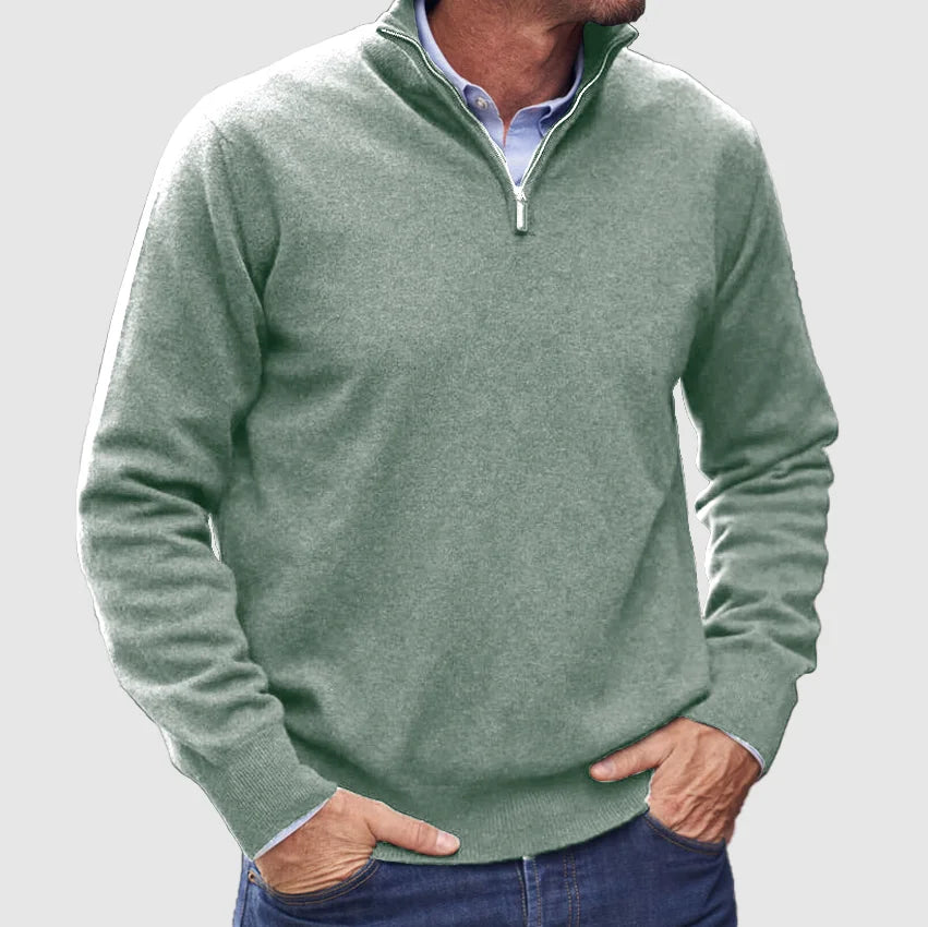 Maglione in Cashmere con Zip